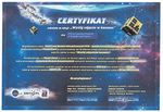 Certyfikat za udział w akcji "Wyślij zdjęcie w kosmos"